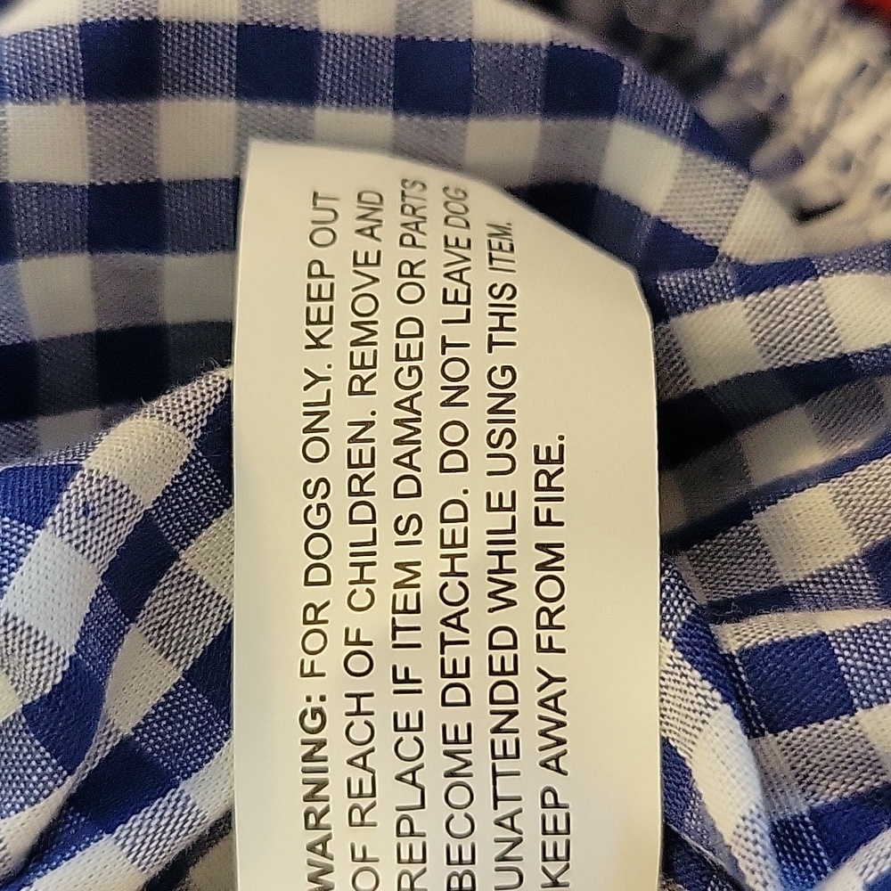 Lake & Trail, blue gingham dress with red bow, size M (for dogs) - Picture 8 of 8